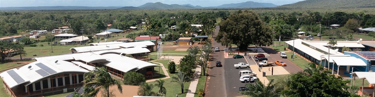 main street aerial view | Hope Vale Aboriginal Shire Council
