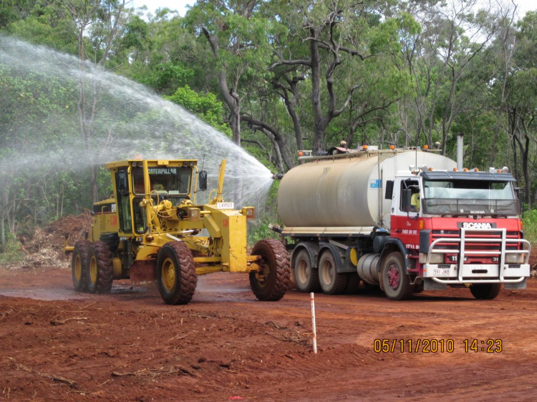 Wetting the ground