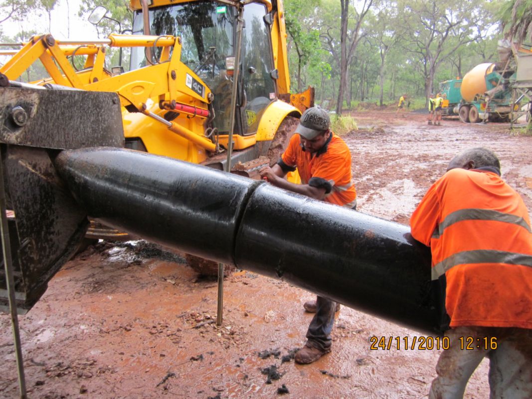 Working in the rain